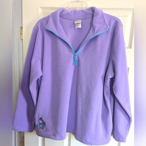 Disney Purple Quarter-Zip Fleece Pullover